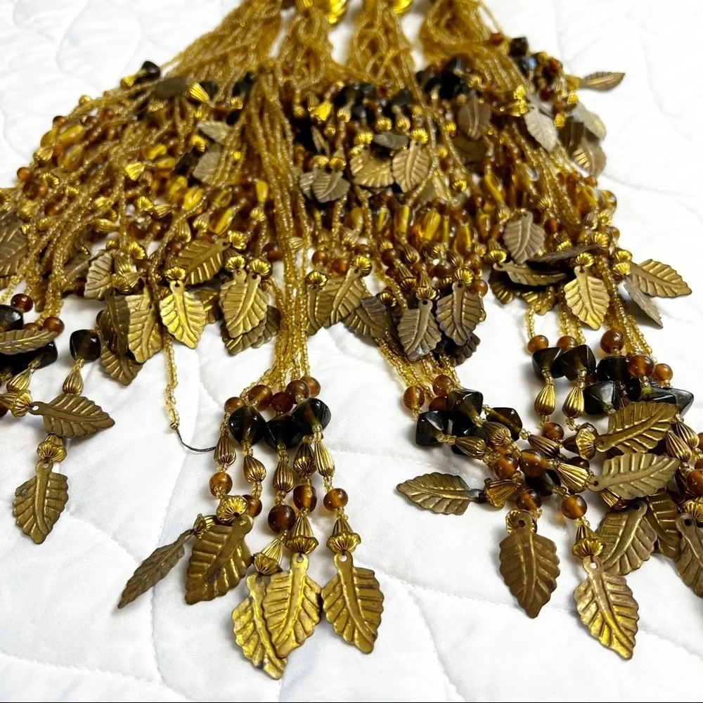 Gold‎ Beaded Tassel Tiebacks